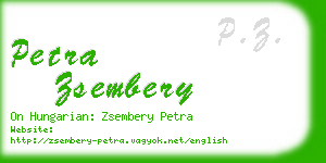 petra zsembery business card